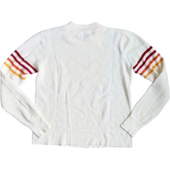 Faherty Throwback Striped Sleeve Sweater small - Picture 4 of 5